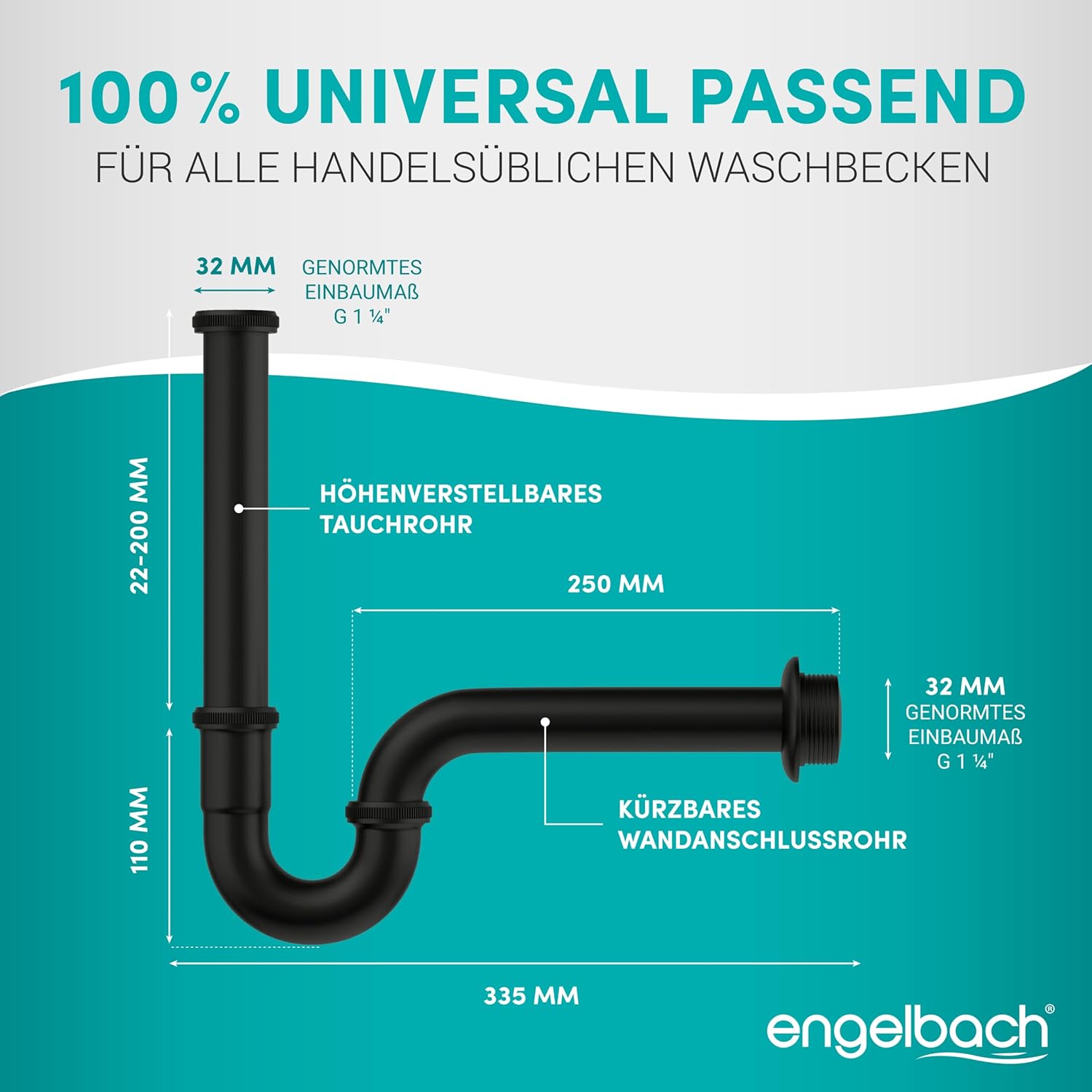 Extra Lang 200mm - Schwarz