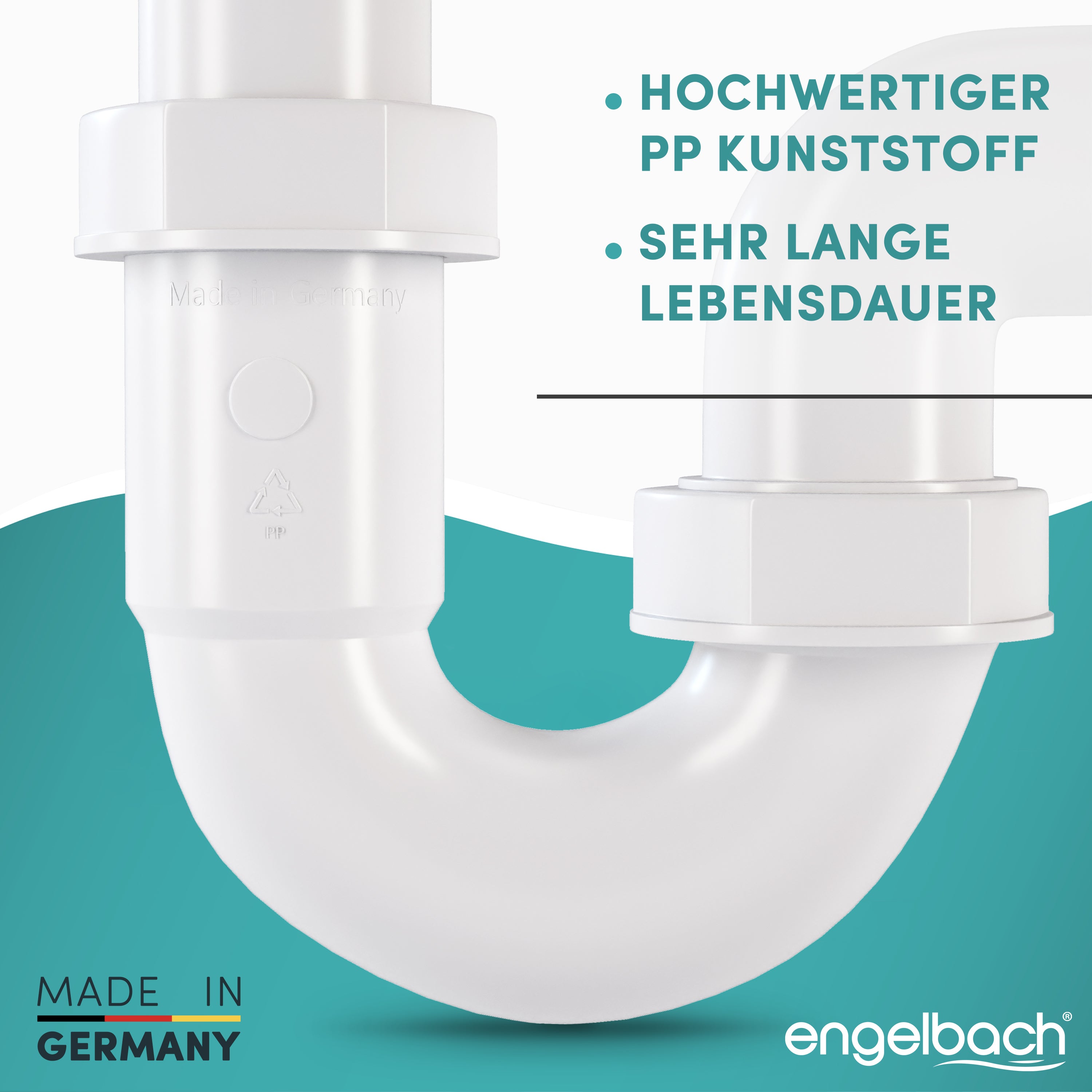 Raumsparsiphon - 1 1/4" x 32mm, Inkl. Video Anleitung