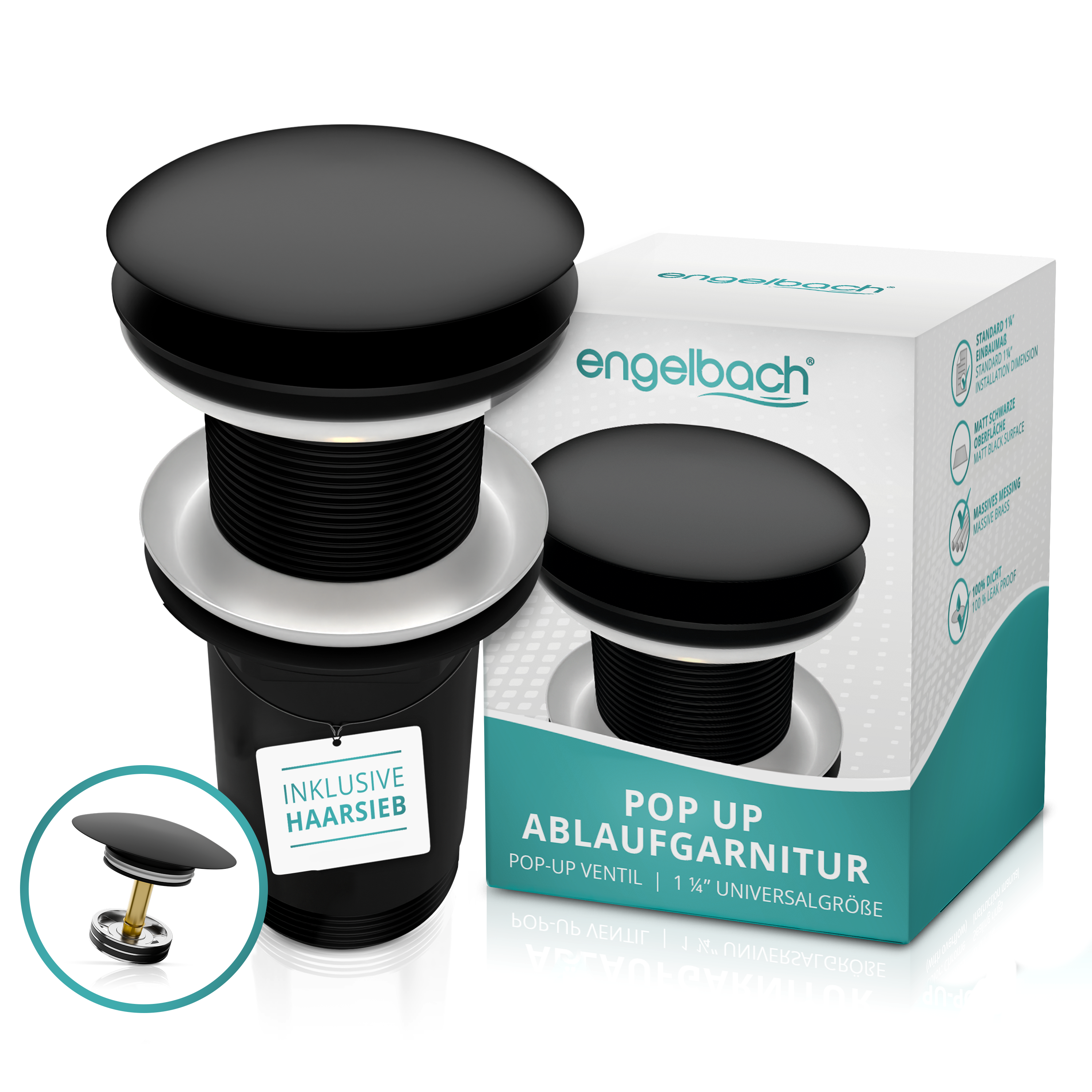 Ohne Überlauf - Matt Schwarz