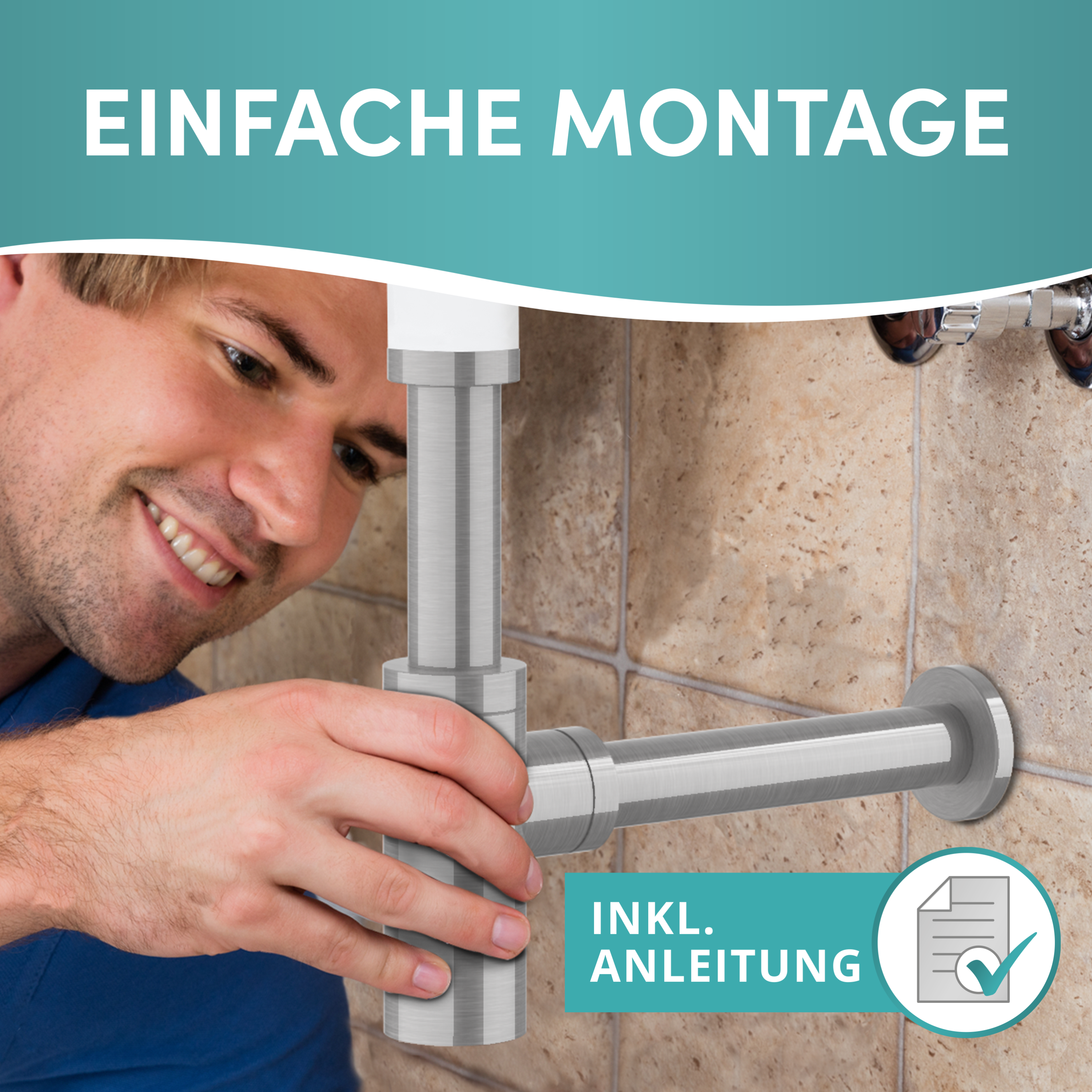 Chrome gebürstet - ohne Geräteanschluss