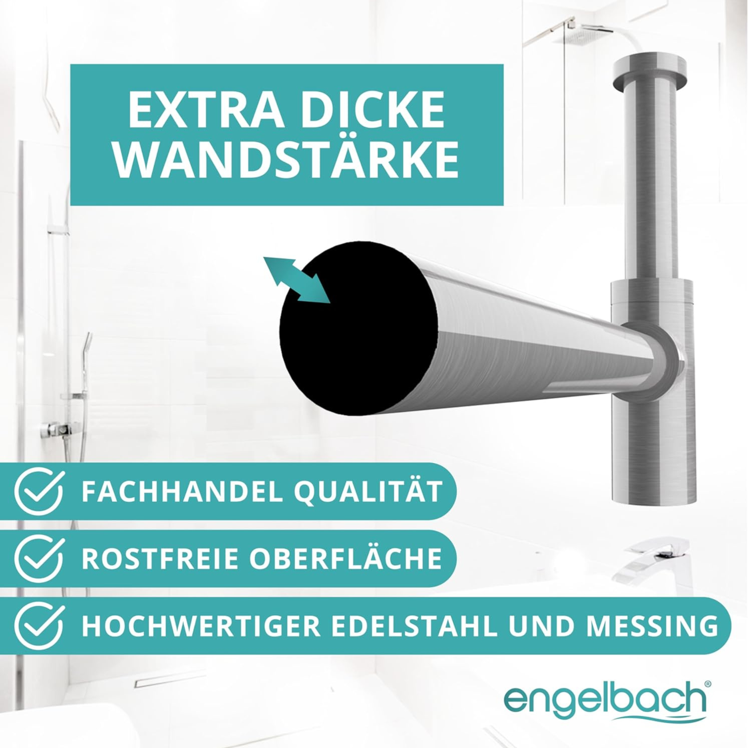 Chrome gebürstet - ohne Geräteanschluss