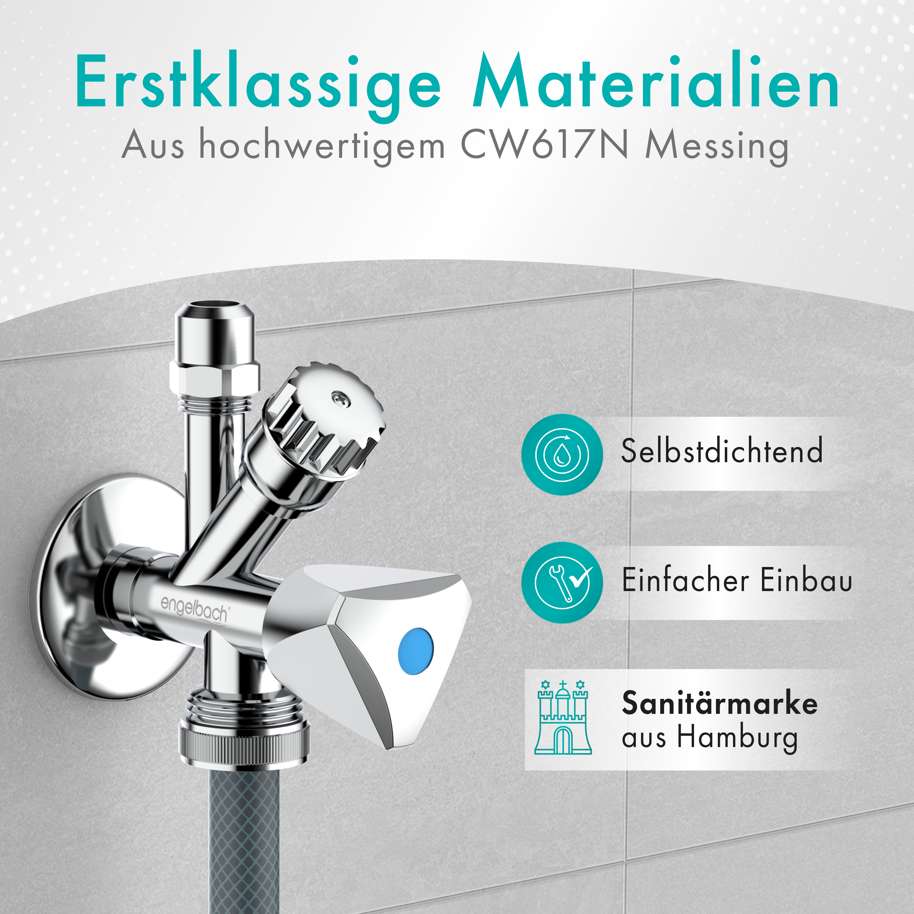 Kombi Eckventil 1/2" Anschluss