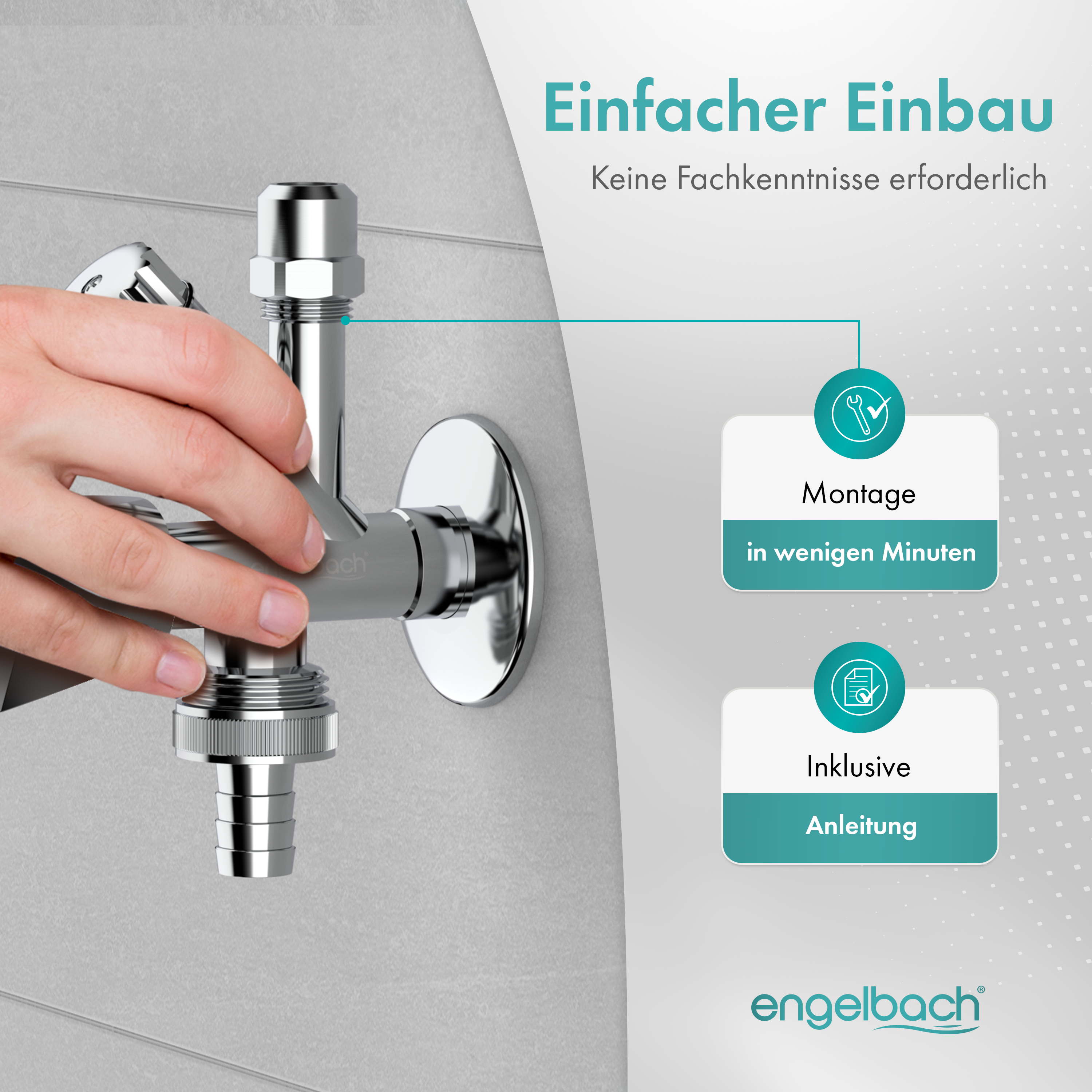 Kombi Eckventil 1/2" Anschluss