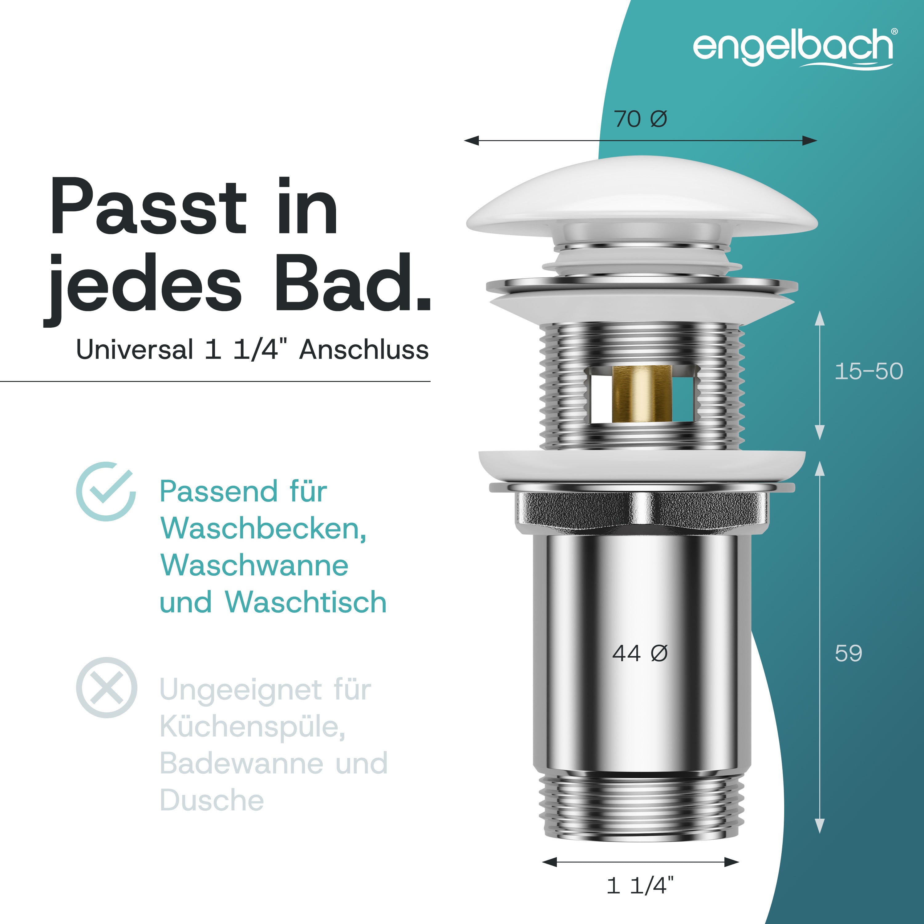 Ohne Überlauf - Keramik