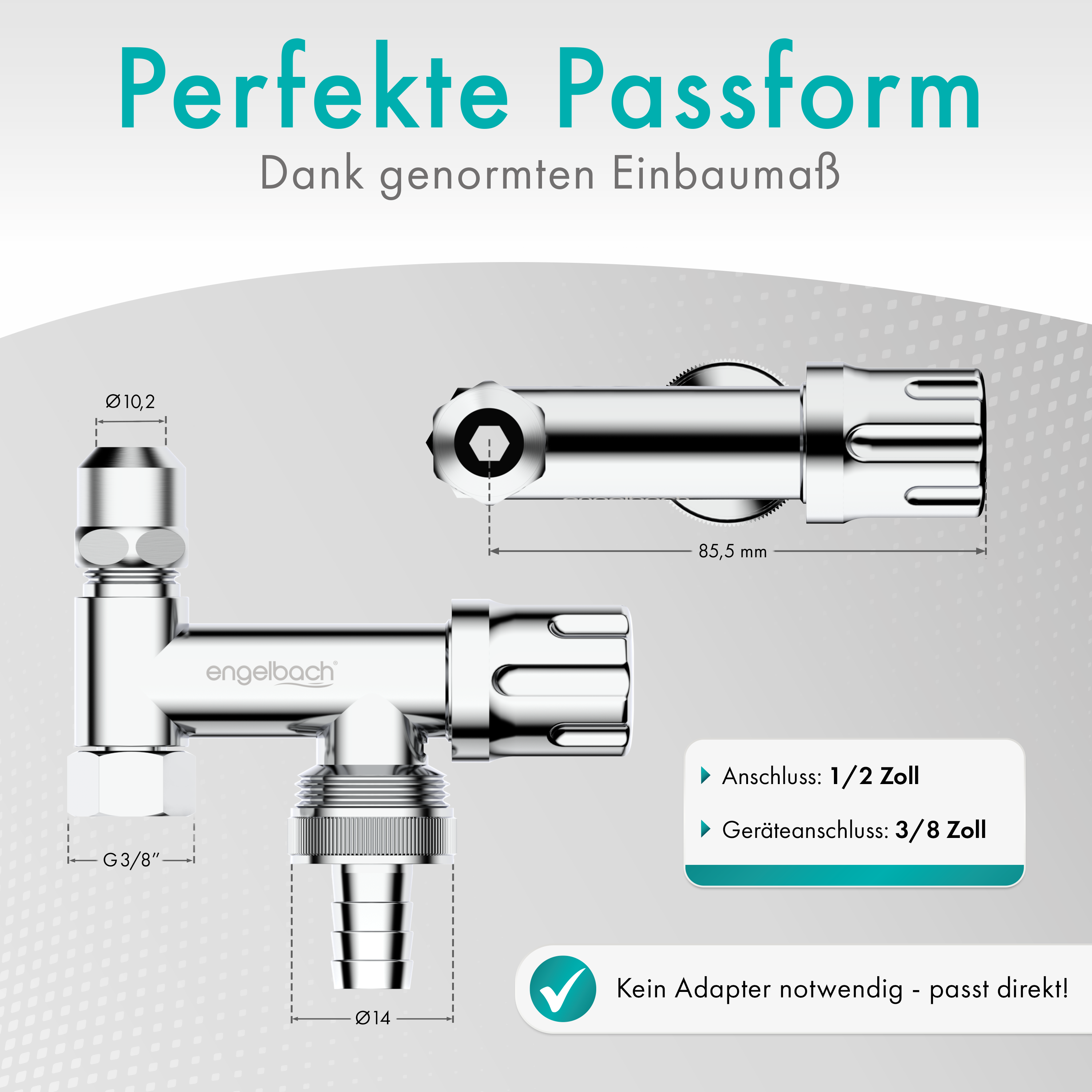Universal Eckfix 3/4" Anschluss