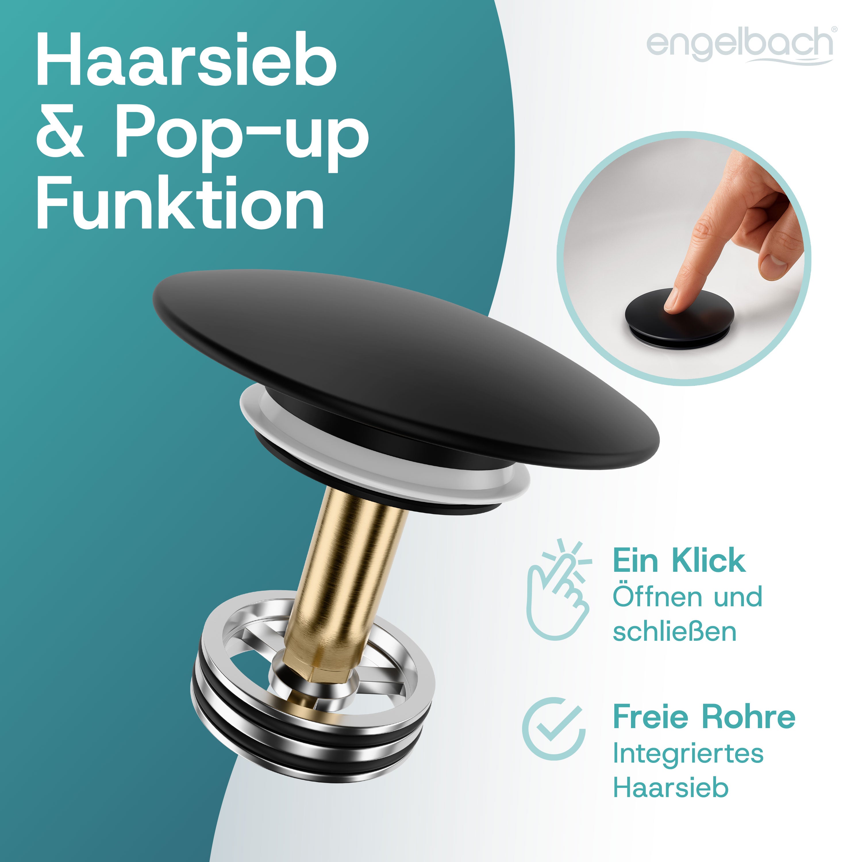 Mit Überlauf - Matt Schwarz