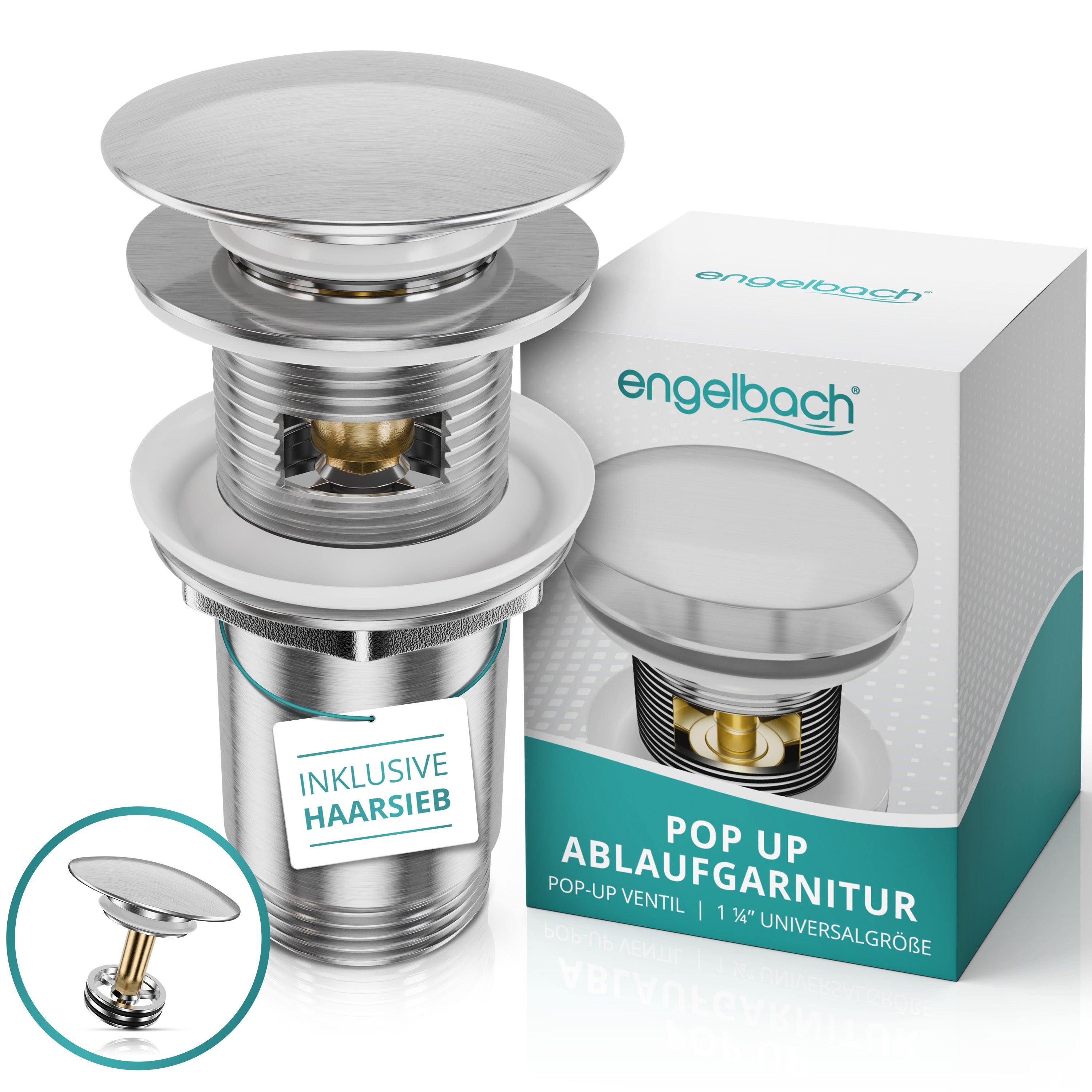 Mit Überlauf - Gebürstet