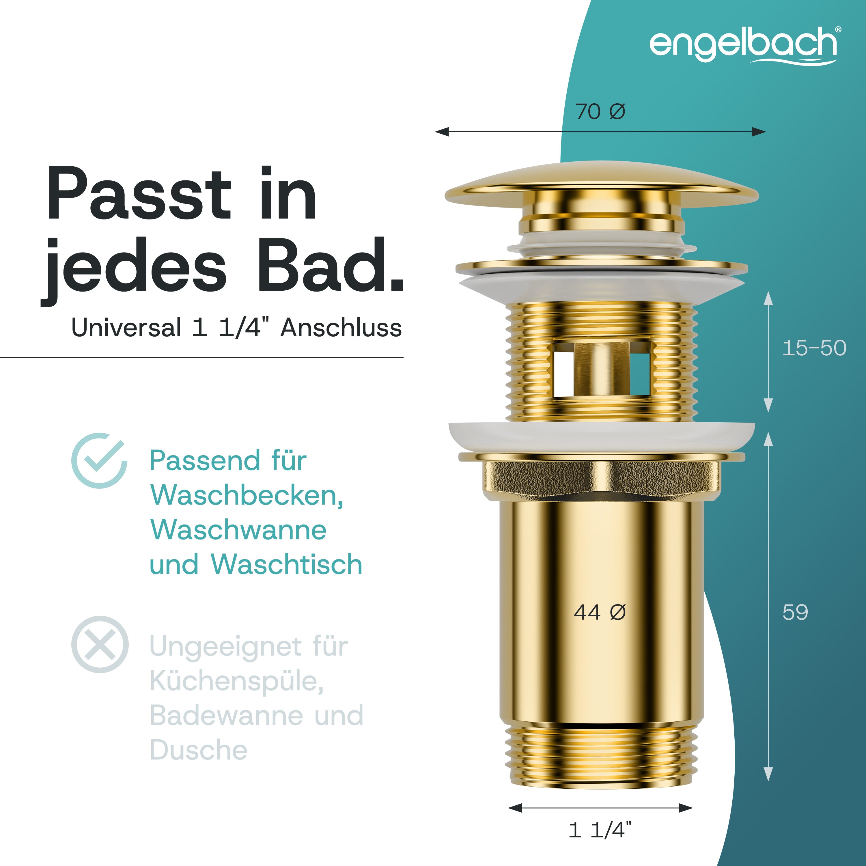 Mit Überlauf - Gold