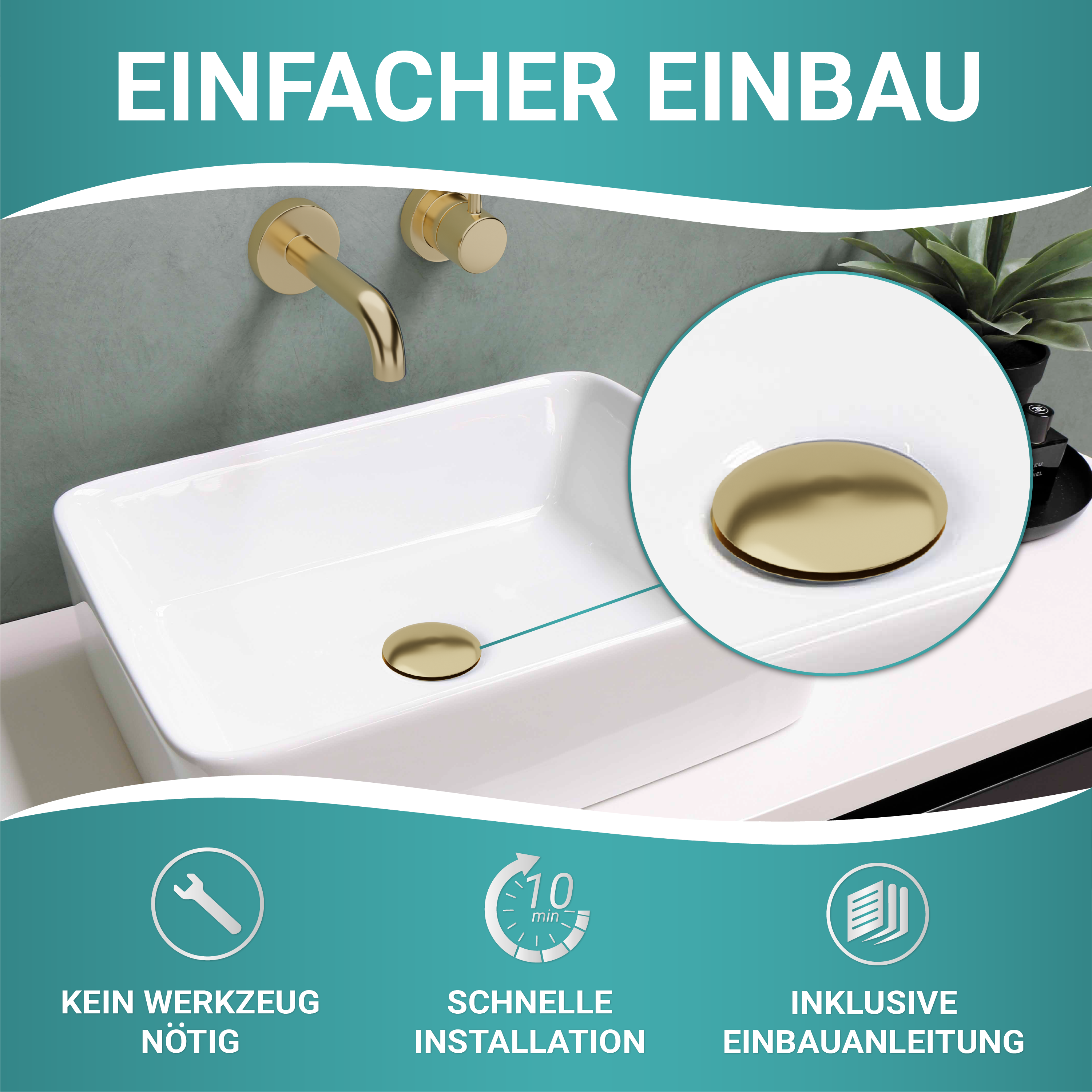 Mit Überlauf - Gold