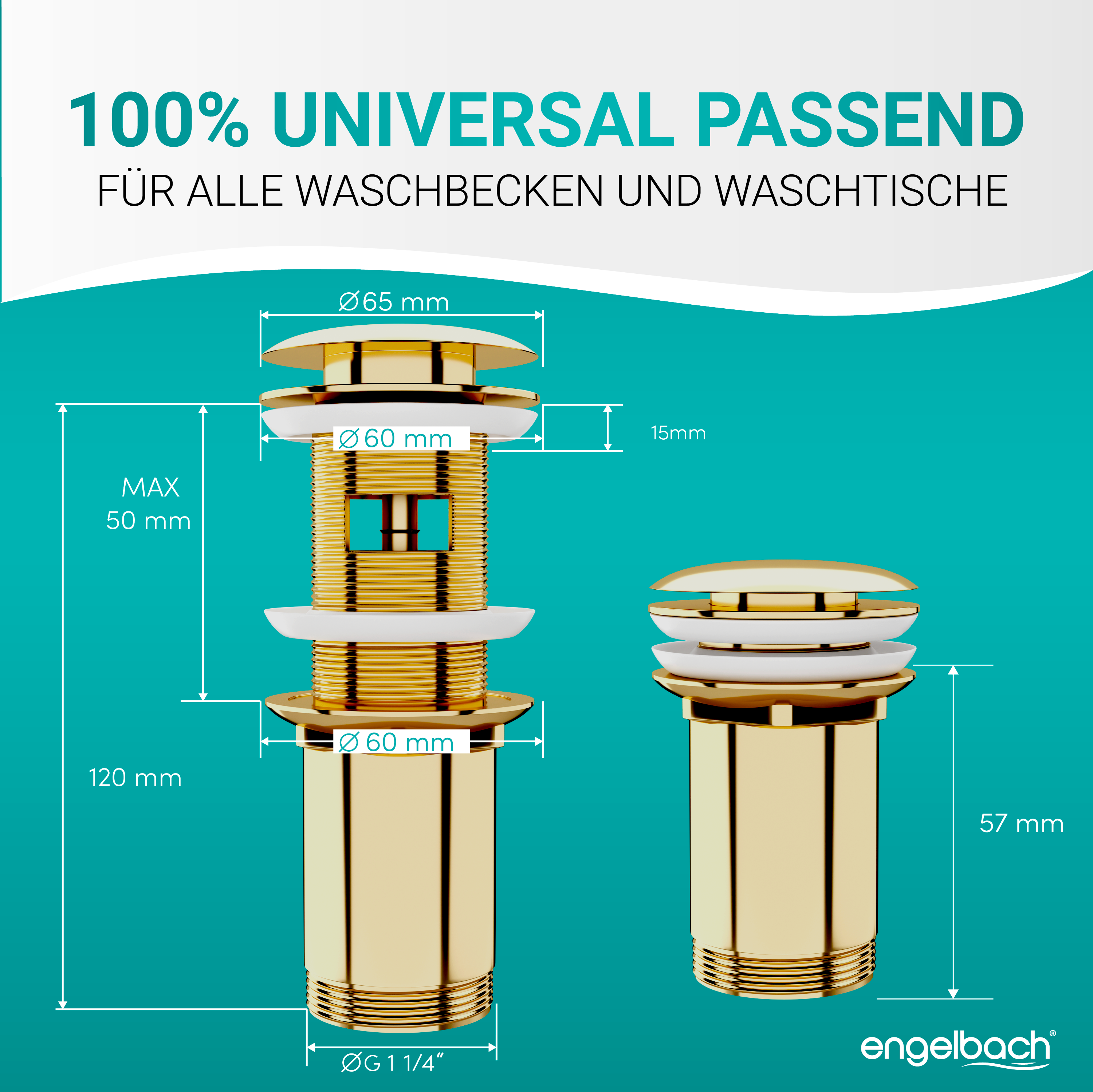 Mit Überlauf - Gold